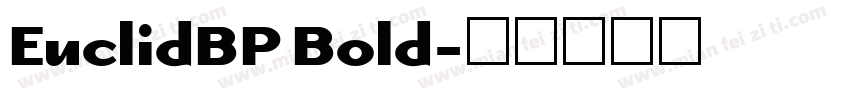 EuclidBP Bold字体转换